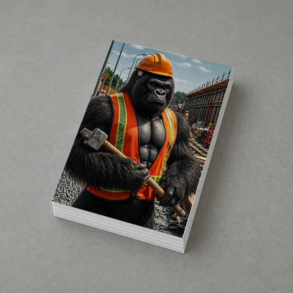 Gorilla Construction Worker Safety Vest Site – Postcards