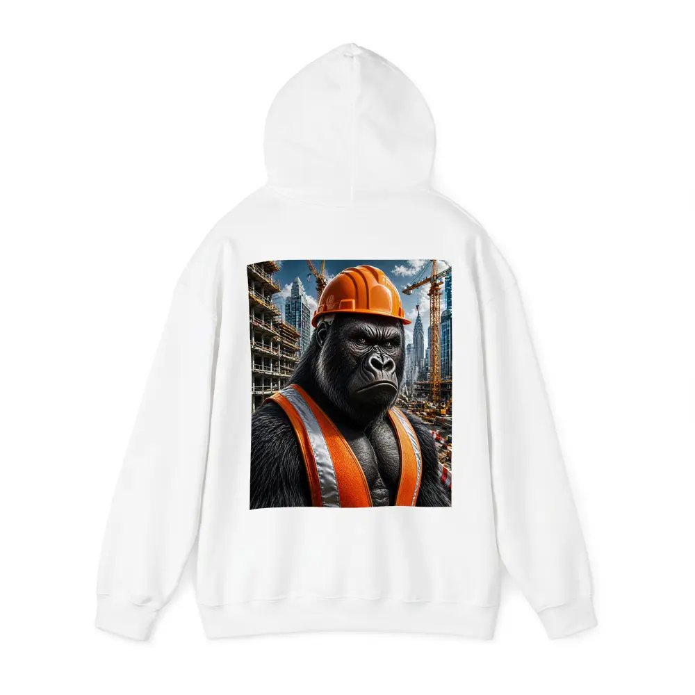 Gorilla Construction Worker City Building Site – Hoodies
