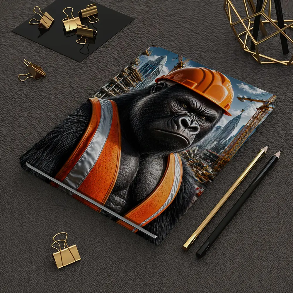Gorilla Construction Worker City Building Site – Notebooks