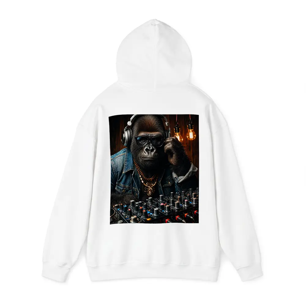 Gorilla DJ Wearing Sunglasses Gold Chain – Hoodies