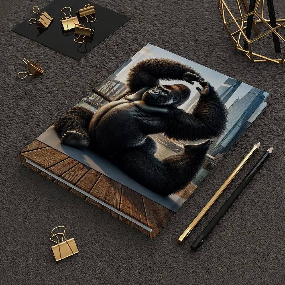 Gorilla Doing Yoga City Skyline – Notebooks