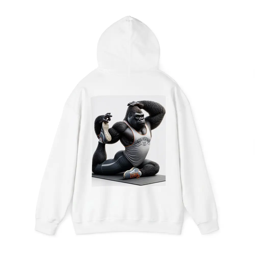 Gorilla Doing Yoga Stretch Fitness Art – Hoodies