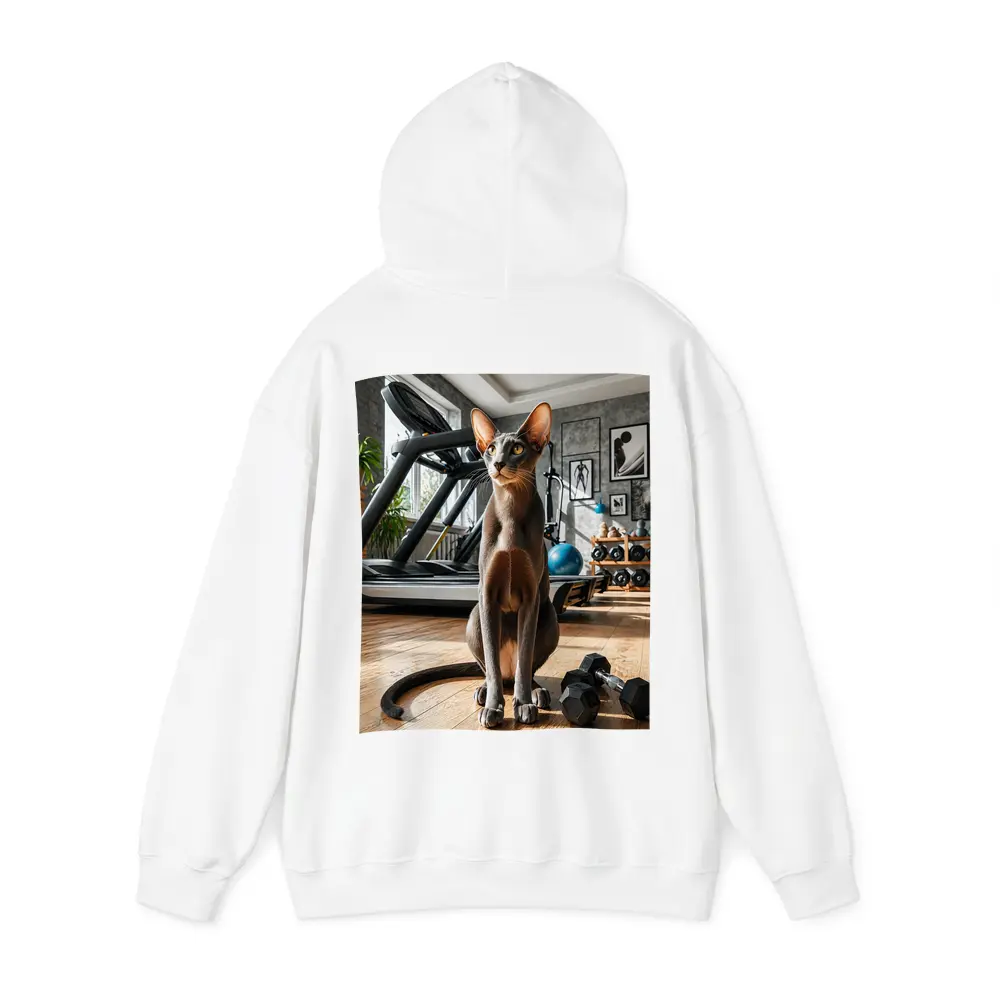 Oriental Shorthair Cat in Home Gym – Hoodies