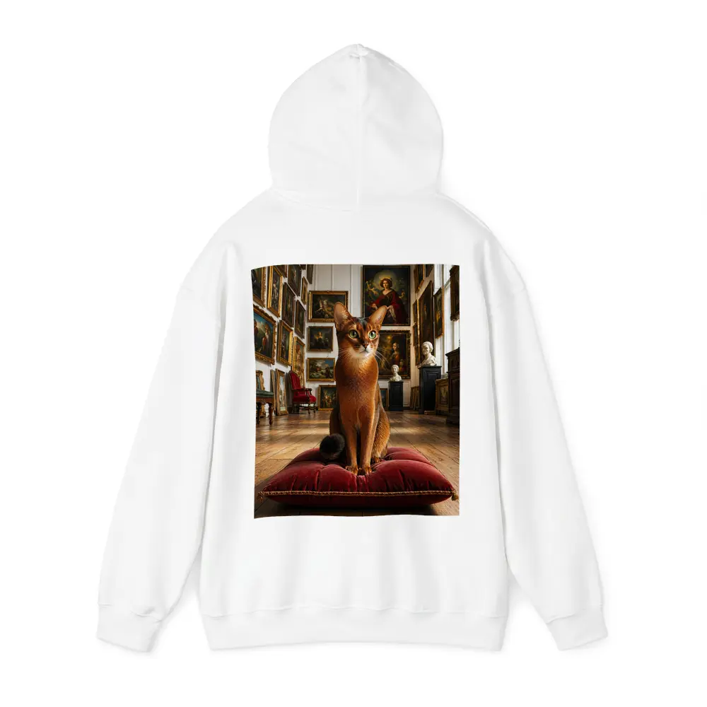 Abyssinian Cat Sitting in Classic Art Gallery – Hoodies