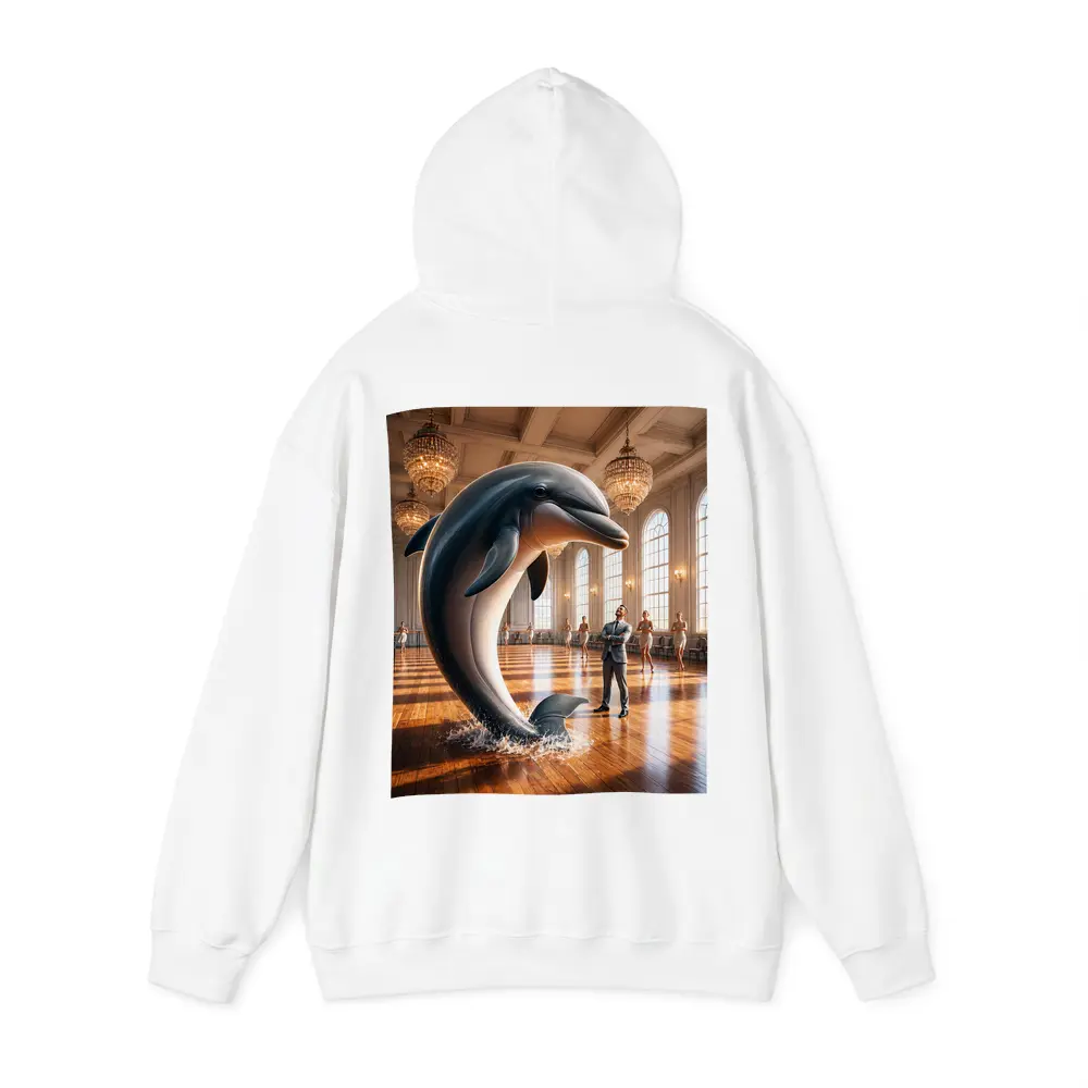 Dolphin Leaping In Grand Ballroom Dance Hall – Hoodies