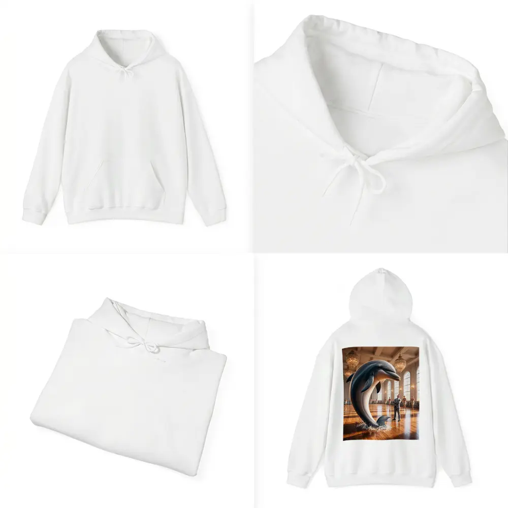 Dolphin Leaping In Grand Ballroom Dance Hall – Hoodies