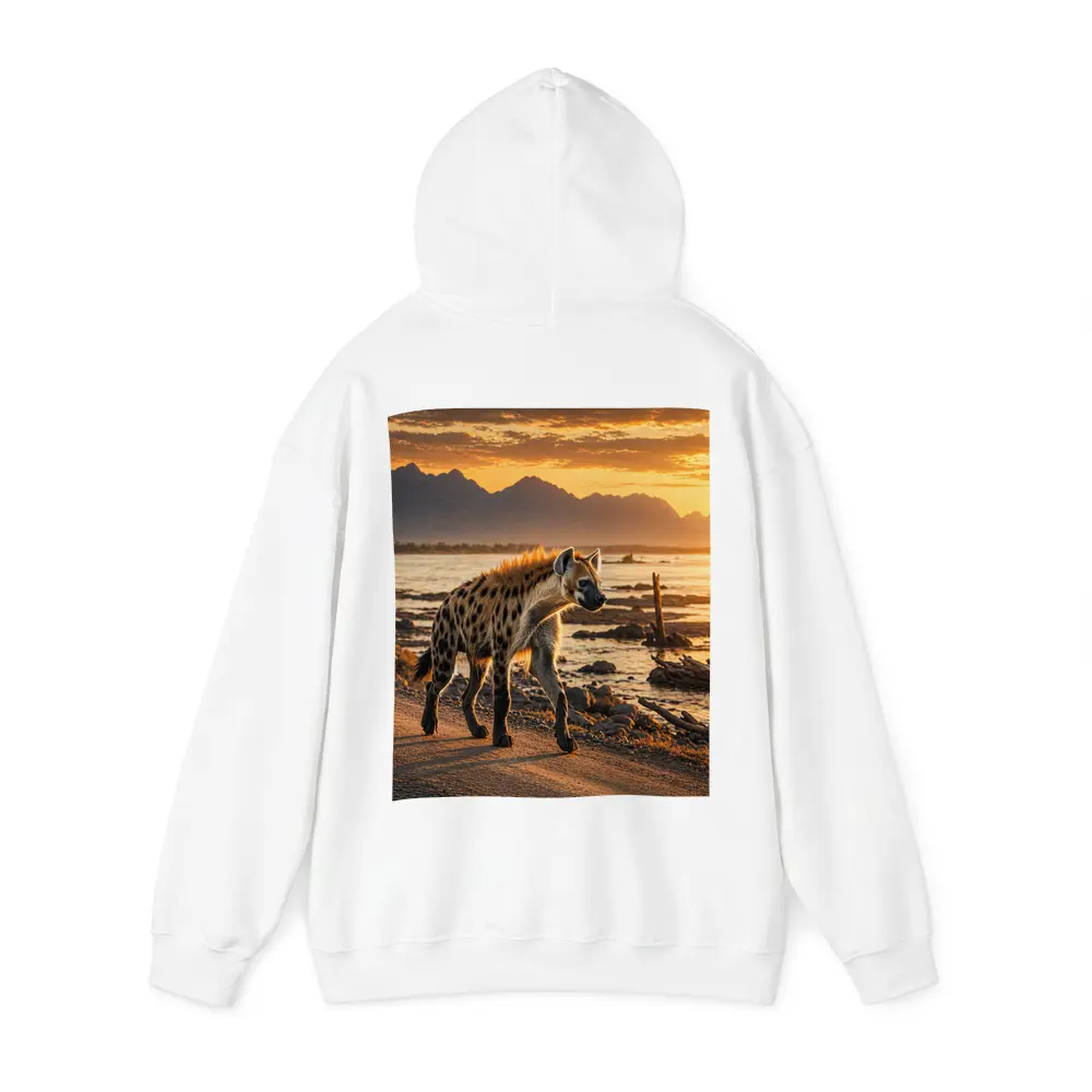 Spotted Hyena Walking At Golden Sunset – Hoodies