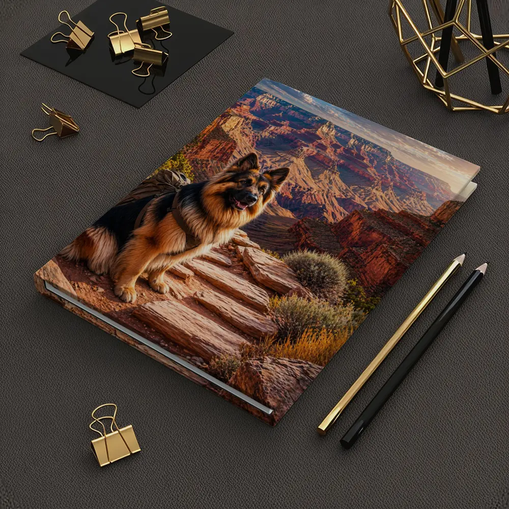 German Shepherd Dog at Grand Canyon Sunset – Notebooks