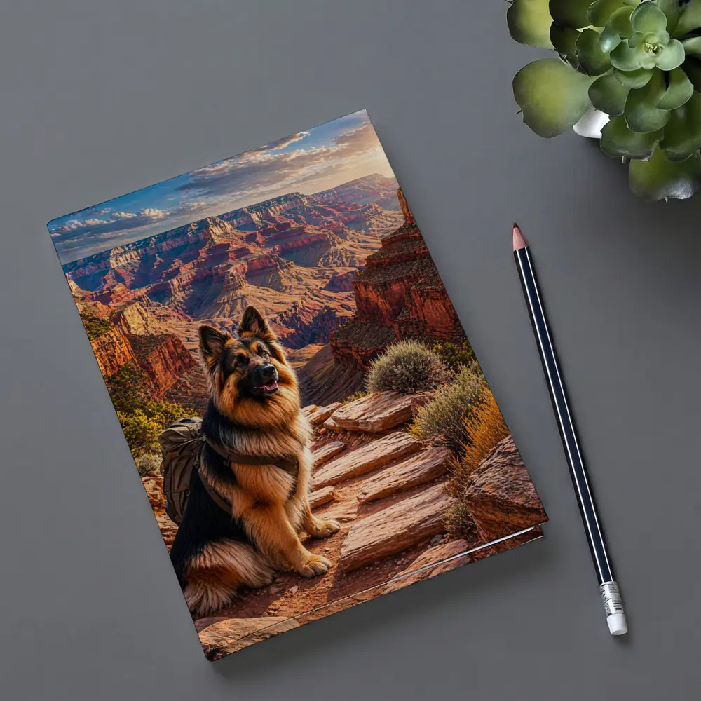 German Shepherd Dog at Grand Canyon Sunset – Notebooks