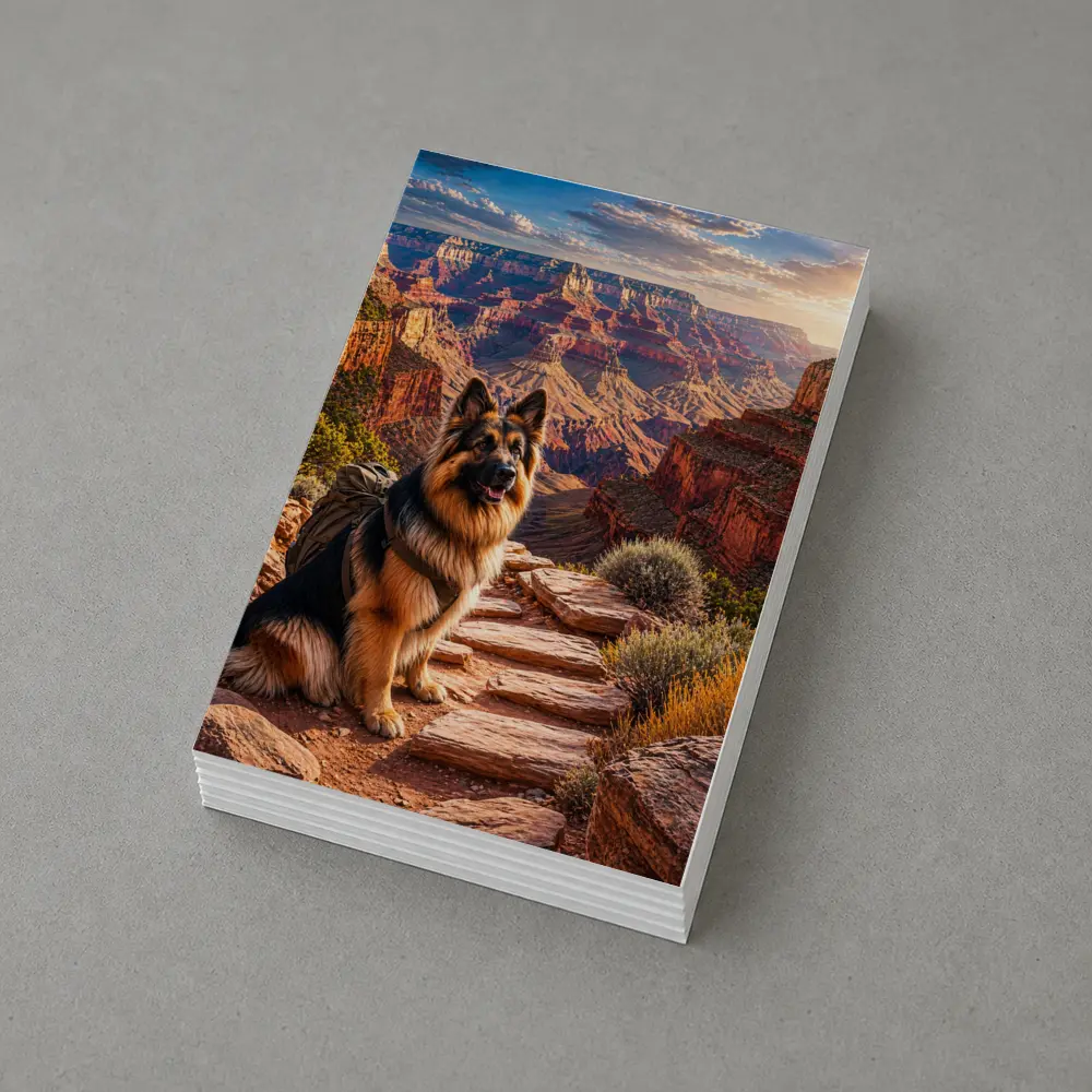 German Shepherd Dog at Grand Canyon Sunset – Postcards