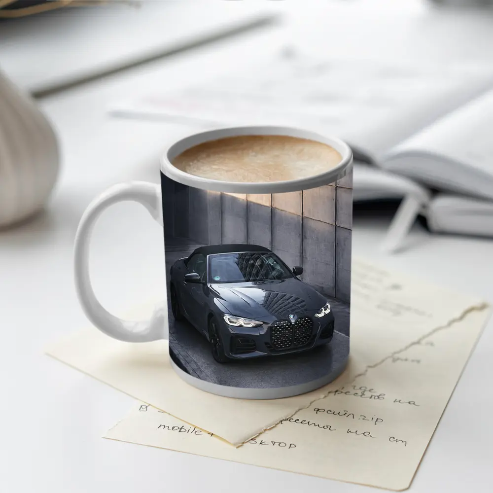BMW 4 Series Convertible Gray Concrete Wall – Mugs