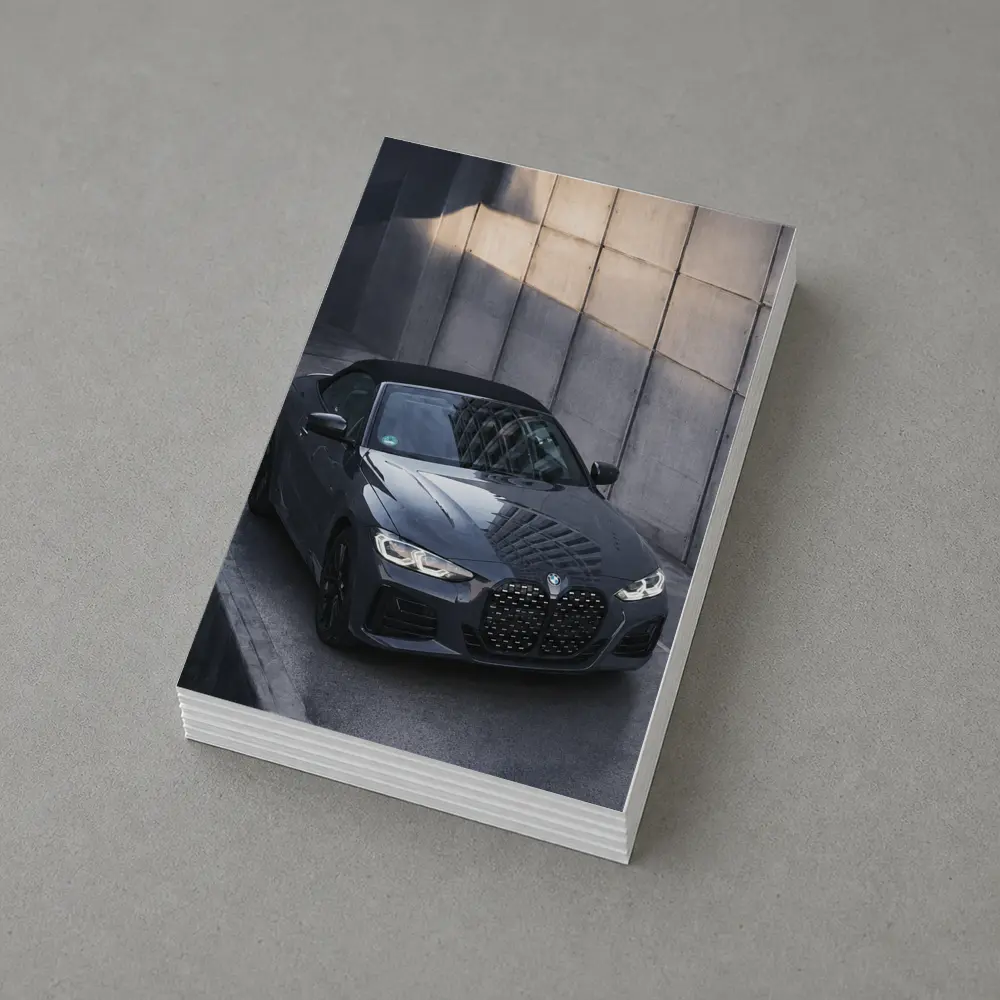 BMW 4 Series Convertible Gray Concrete Wall – Postcards