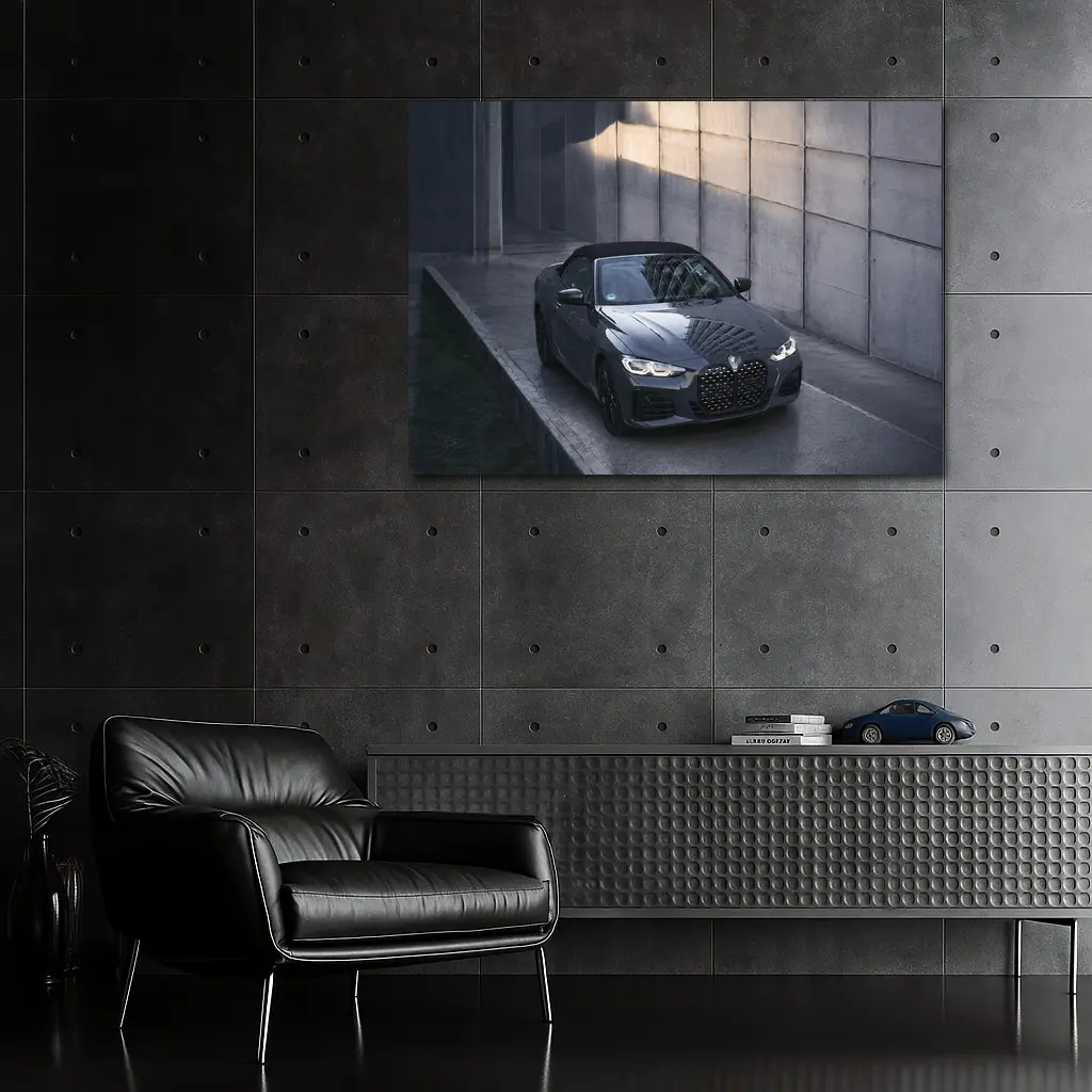 BMW 4 Series Convertible Gray Concrete Wall – Wall Art