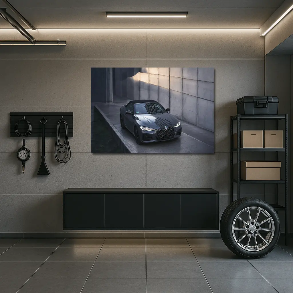 BMW 4 Series Convertible Gray Concrete Wall – Wall Art