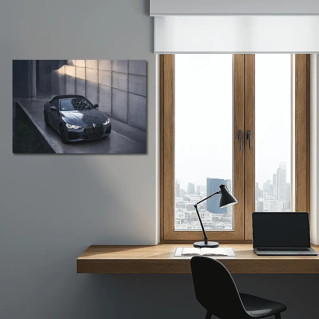 BMW 4 Series Convertible Gray Concrete Wall – Wall Art