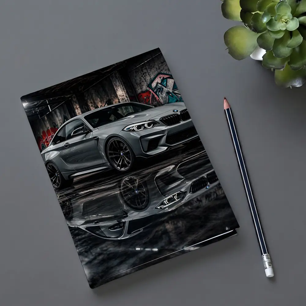 BMW M2 Gray Coupe Urban Garage Setting – Notebooks