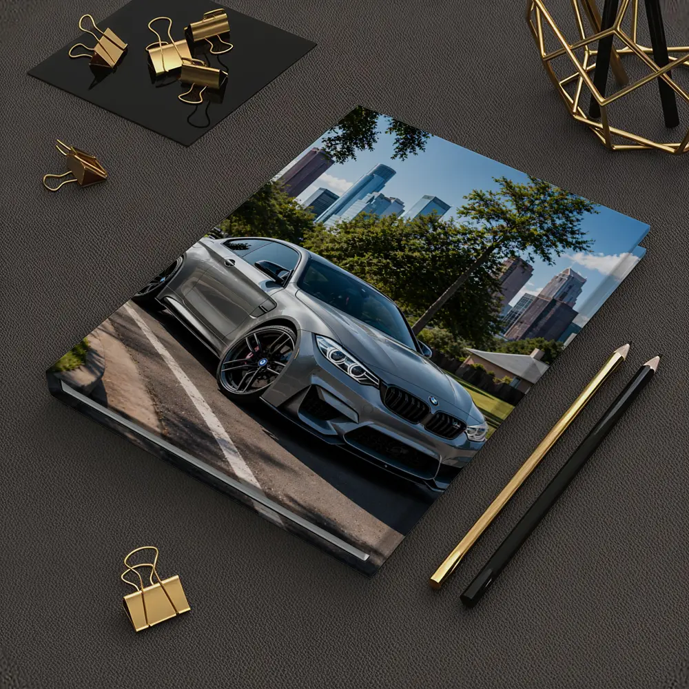 BMW M4 Gray Coupe City Skyline – Notebooks