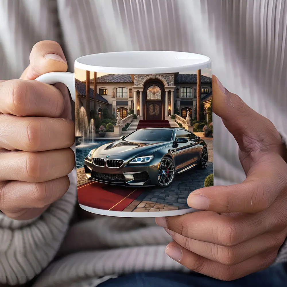BMW M6 Grand Coupe Luxury Mansion Driveway – Mugs