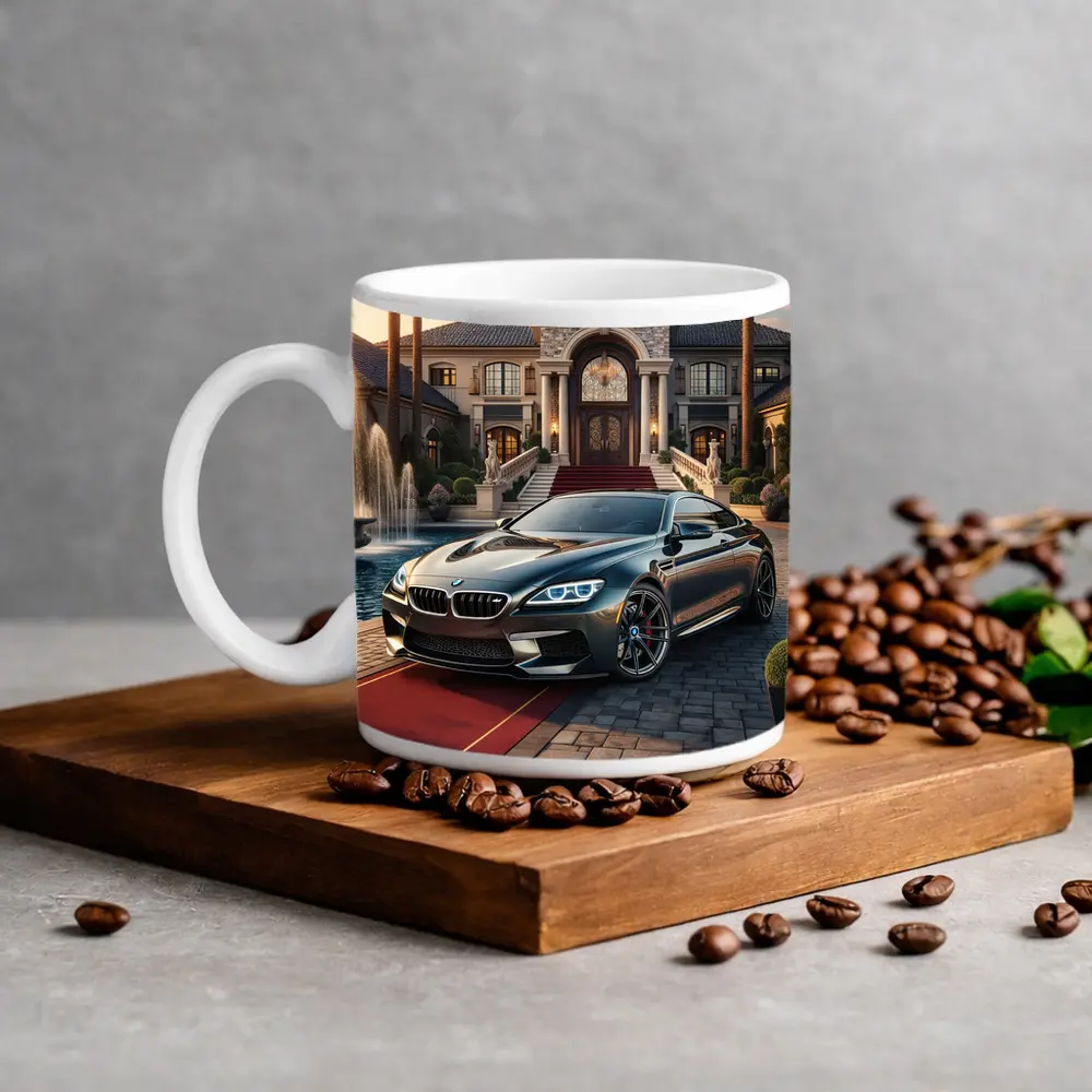 BMW M6 Grand Coupe Luxury Mansion Driveway – Mugs