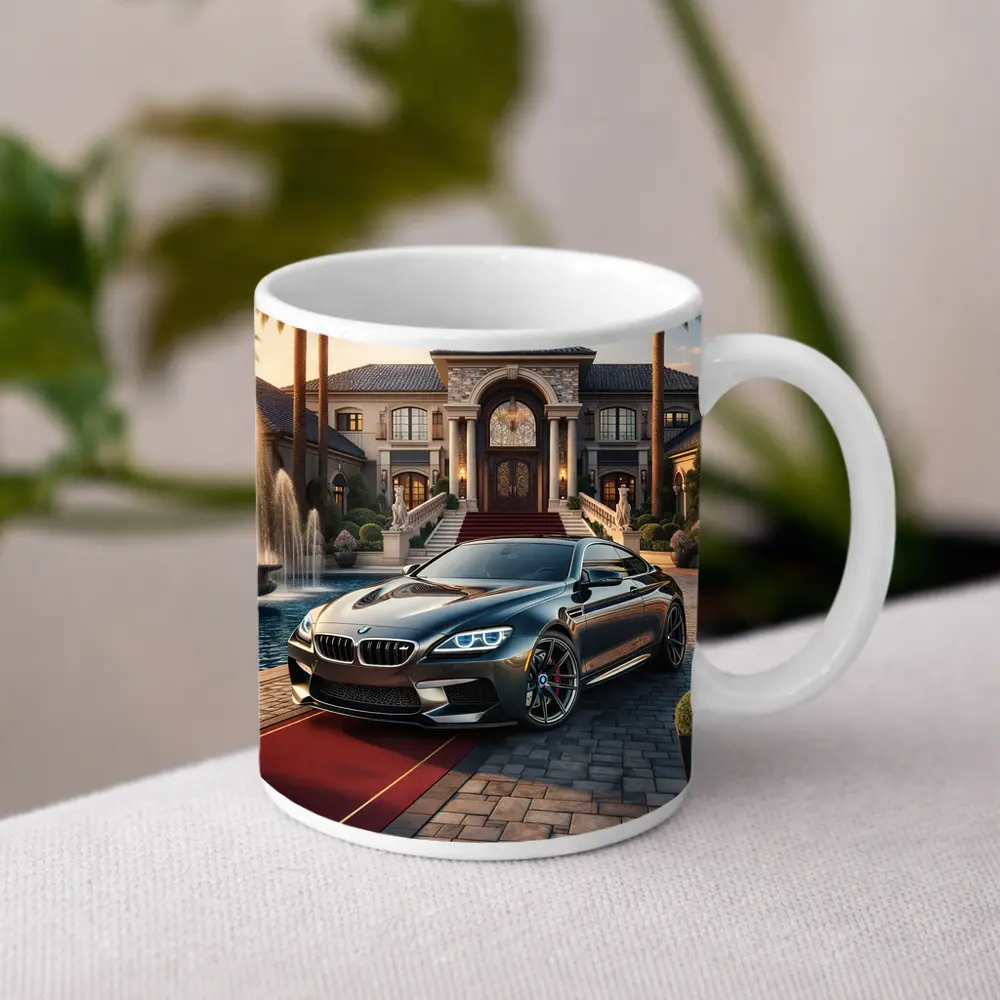 BMW M6 Grand Coupe Luxury Mansion Driveway – Mugs