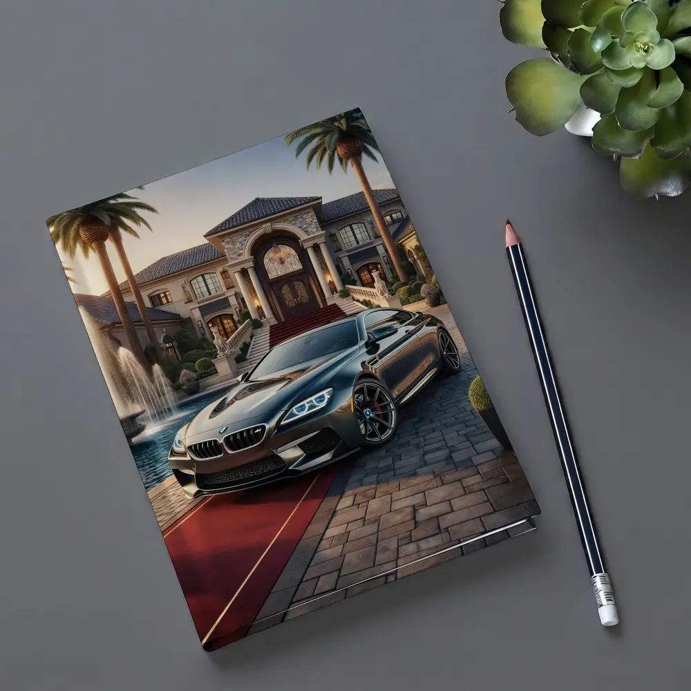 BMW M6 Grand Coupe Luxury Mansion Driveway – Notebooks