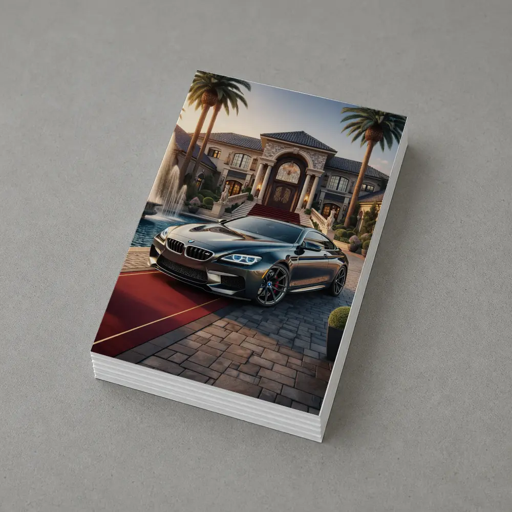 BMW M6 Grand Coupe Luxury Mansion Driveway – Postcards