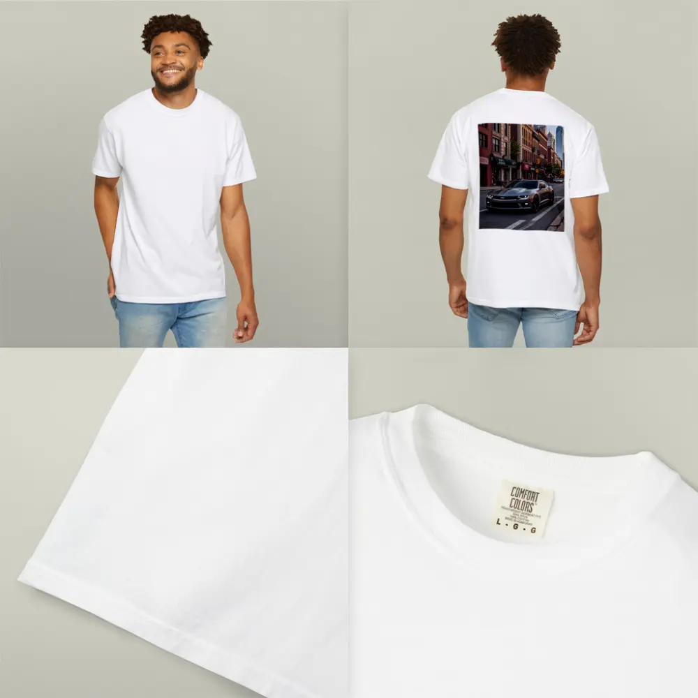Gray Chevrolet Camaro City Street Scene – T-Shirts