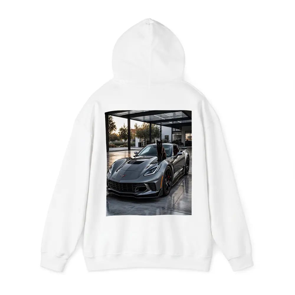 Gray Chevrolet Corvette ZR1 Black Cat – Hoodies