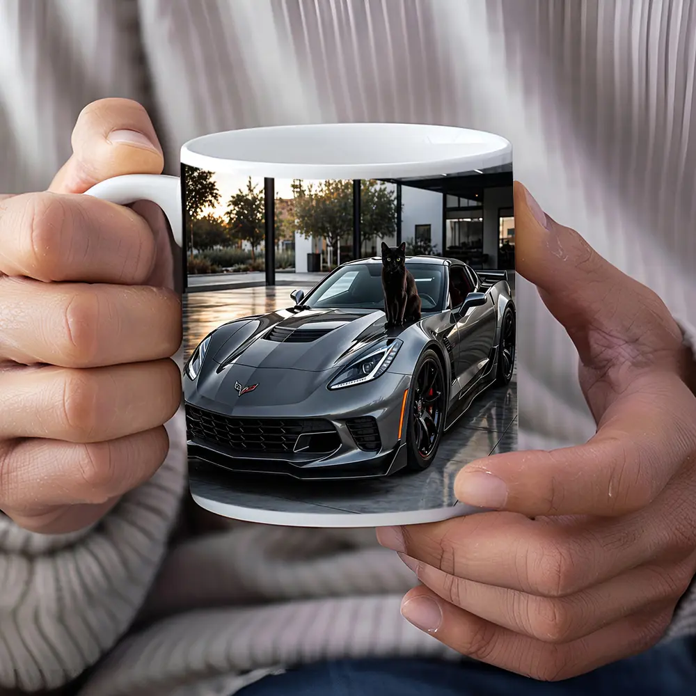 Gray Chevrolet Corvette ZR1 Black Cat – Mugs