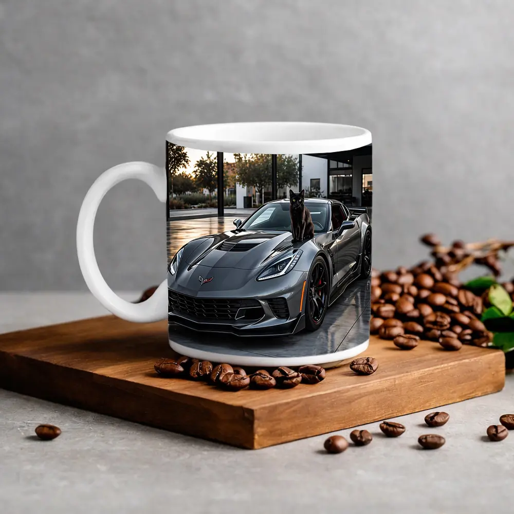 Gray Chevrolet Corvette ZR1 Black Cat – Mugs