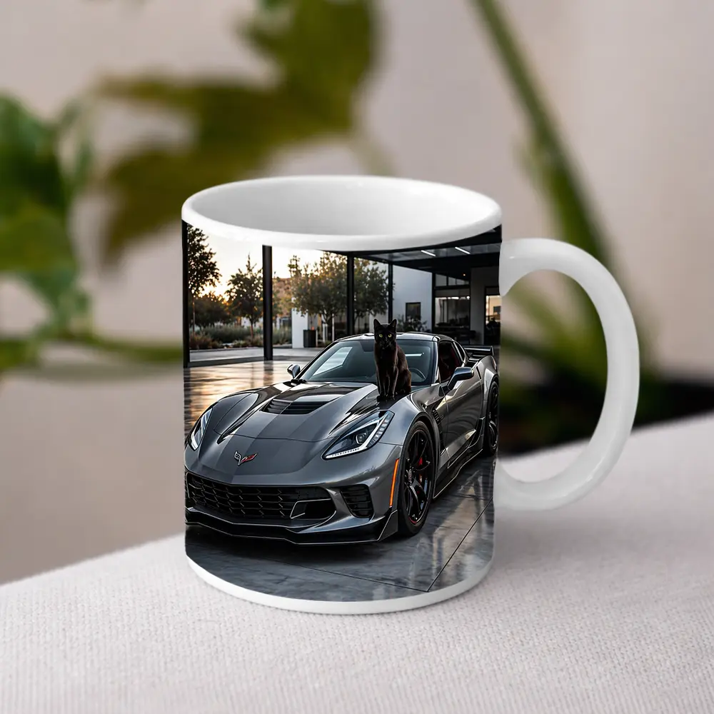 Gray Chevrolet Corvette ZR1 Black Cat – Mugs