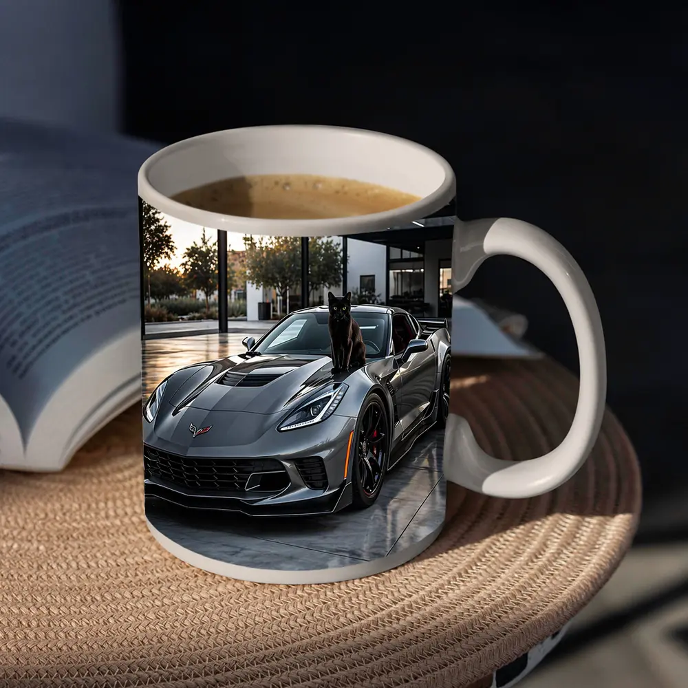 Gray Chevrolet Corvette ZR1 Black Cat – Mugs