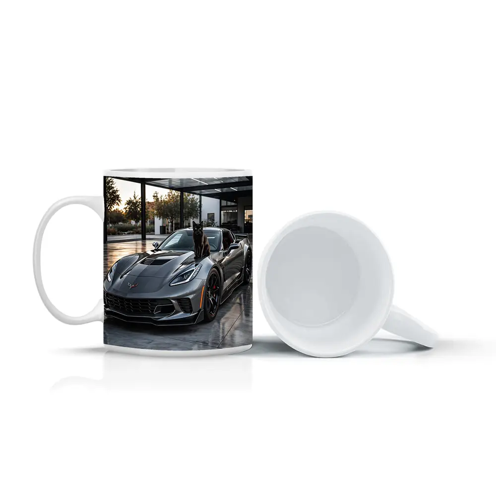 Gray Chevrolet Corvette ZR1 Black Cat – Mugs