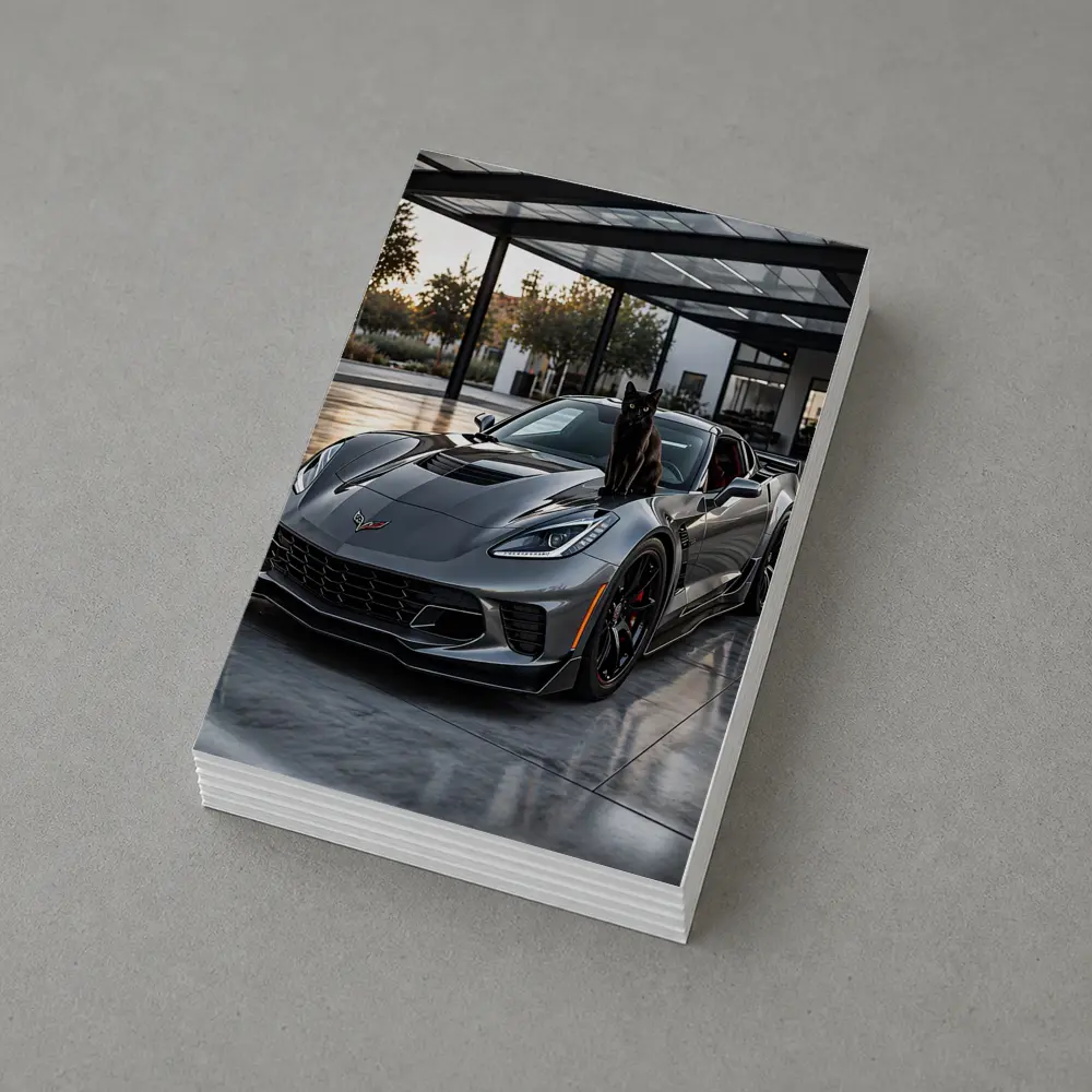 Gray Chevrolet Corvette ZR1 Black Cat – Postcards