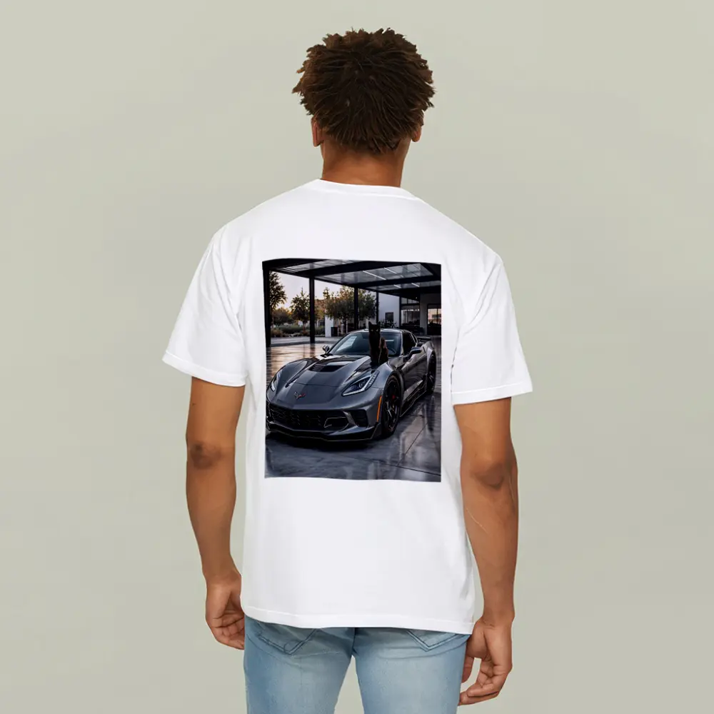 Gray Chevrolet Corvette ZR1 Black Cat – T-Shirts