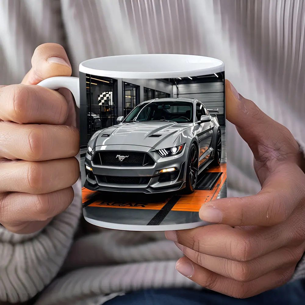 Ford Mustang GT Silver Track Garage – Mugs