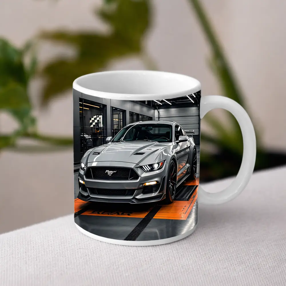 Ford Mustang GT Silver Track Garage – Mugs