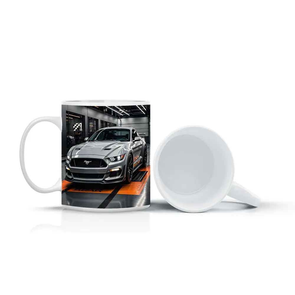 Ford Mustang GT Silver Track Garage – Mugs