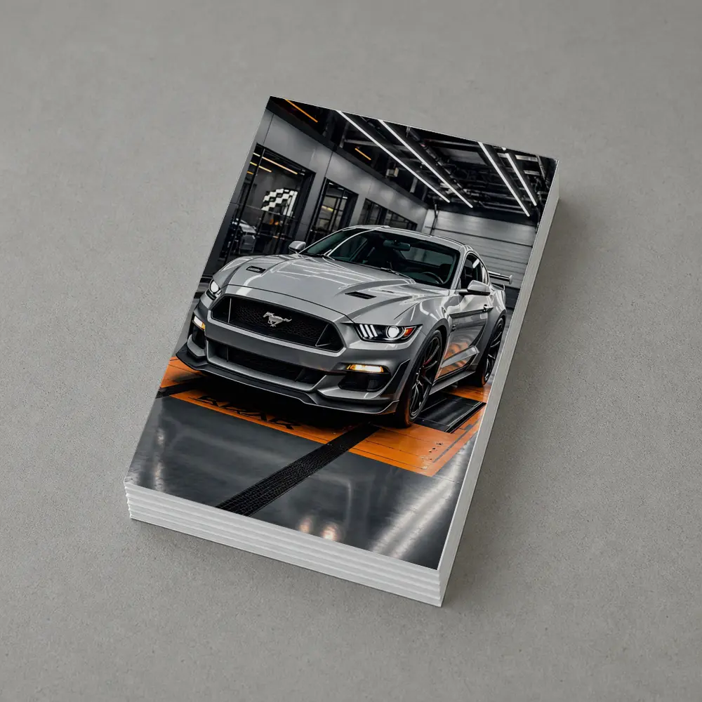 Ford Mustang GT Silver Track Garage – Postcards