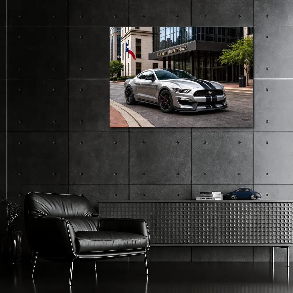 Ford Mustang Shelby GT500 Dallas City Street – Wall Art