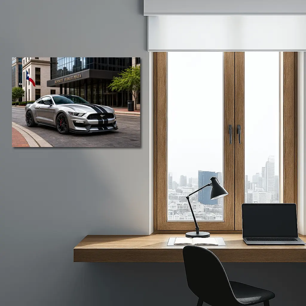 Ford Mustang Shelby GT500 Dallas City Street – Wall Art