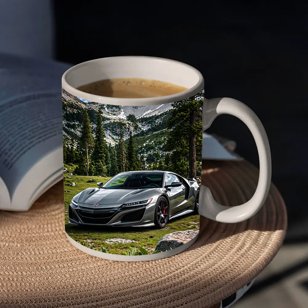 Honda NSX Silver Supercar Mountain Forest – Mugs