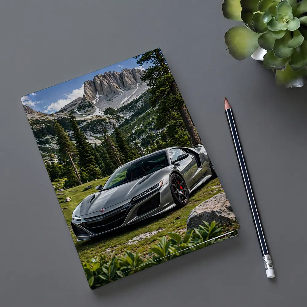 Honda NSX Silver Supercar Mountain Forest – Notebooks