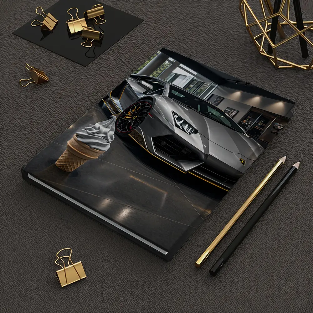 Lamborghini Aventador Silver In Dealership Showroom – Notebooks