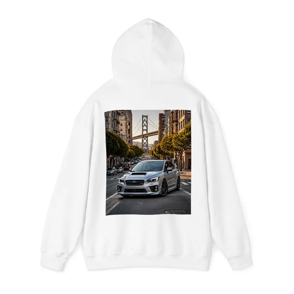 Subaru WRX STI Silver San Francisco Street – Hoodies