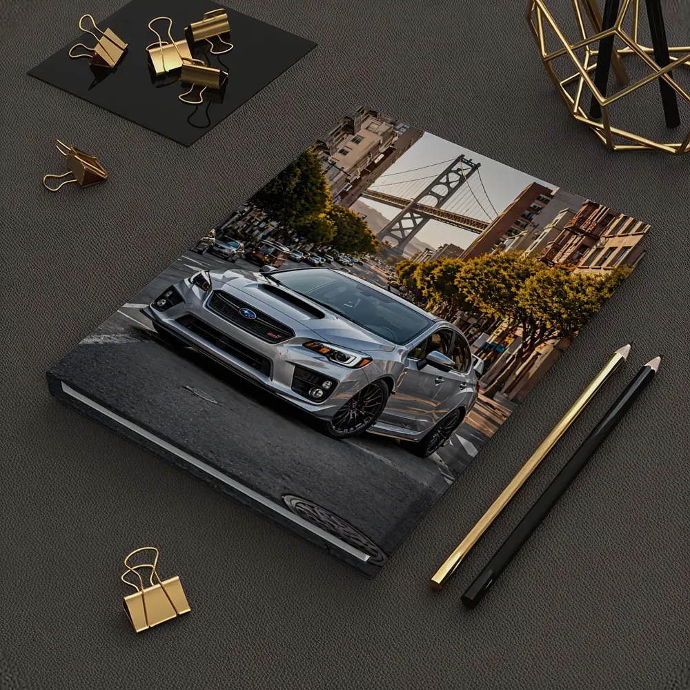 Subaru WRX STI Silver San Francisco Street – Notebooks