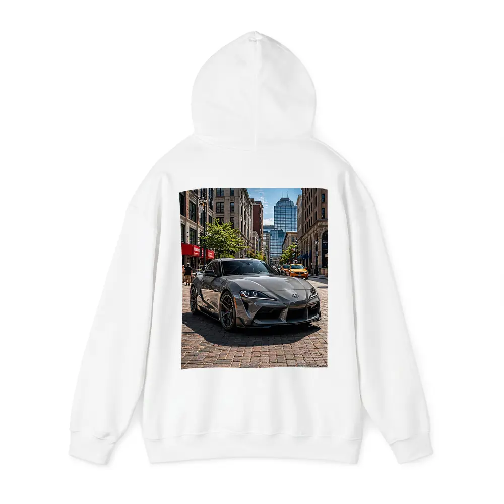Toyota Supra Gray Sports Car City Street – Hoodies