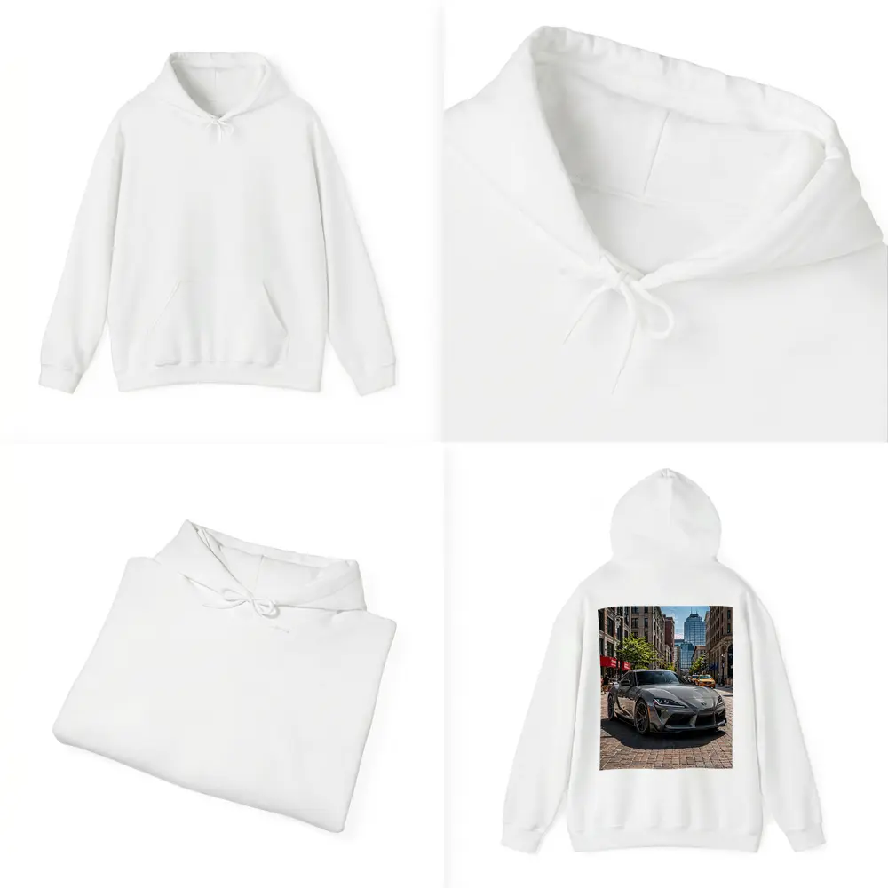 Toyota Supra Gray Sports Car City Street – Hoodies