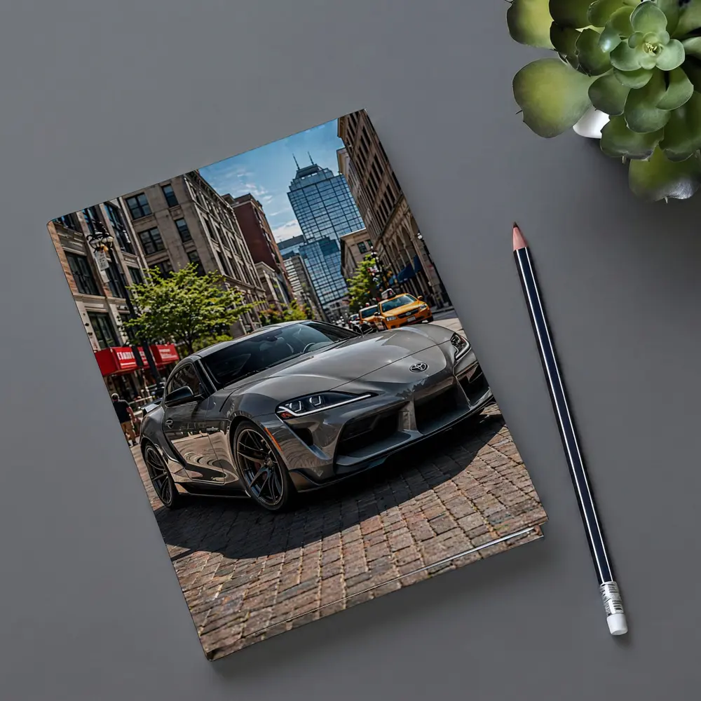 Toyota Supra Gray Sports Car City Street – Notebooks