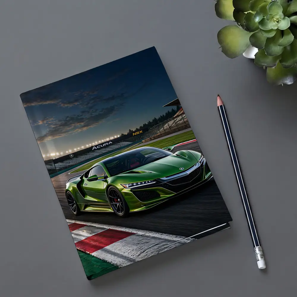Acura NSX Green Sports Car Race Track – Notebooks